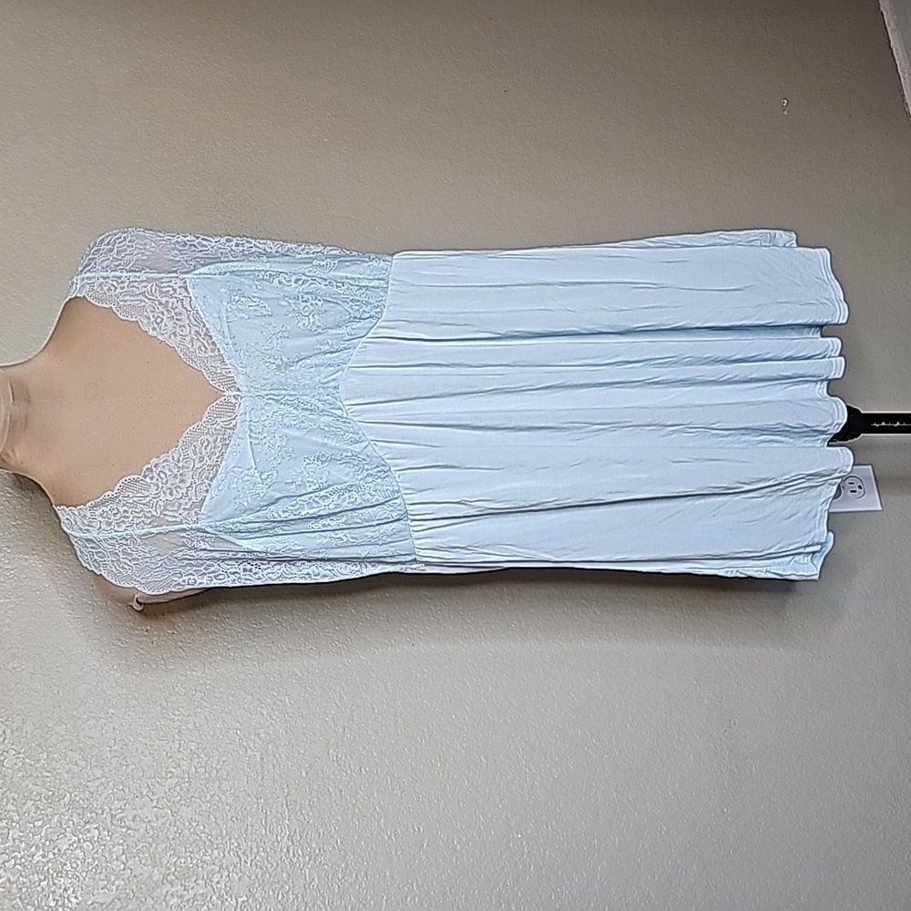 Adore Me 3X Rema Light Blue Lace Chemise Nightie